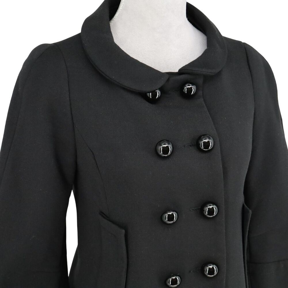 Zara Basic Jacket Womens Medium Black Double Brea… - image 6